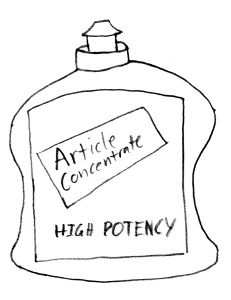 Concentrated article