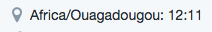 A timestamp from Ouagadougu, Burkina Faso